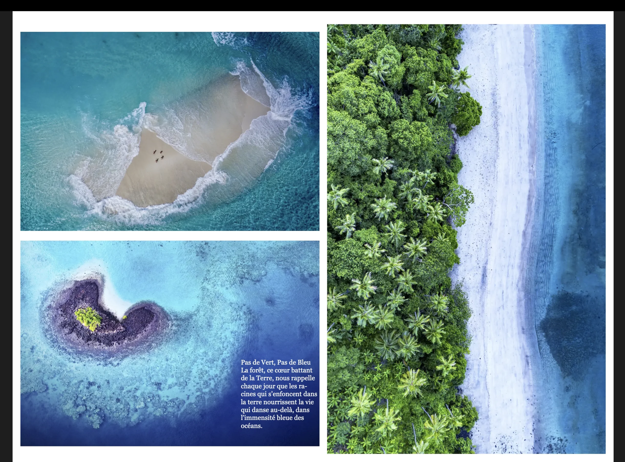 Paysages marins et vues aériennes présentés dans Sound of Silence